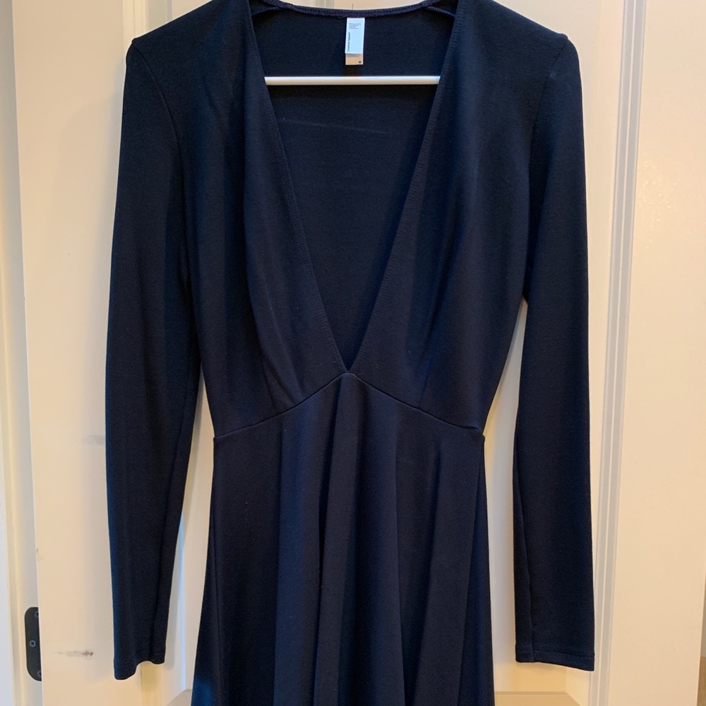 Navy Low Cut Dress